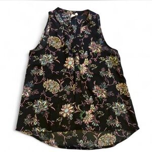 Floral Print Sleeveless Blouse